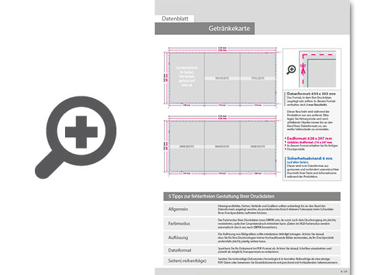 Product Bild getr__nkekarte__gefalzt_auf_din_a4__6-seiter_(wickelfalz)