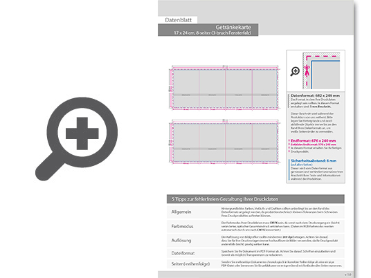 Product Bild getr__nkekarte__gefalzt_auf_17_0_cm_x_24_0_cm__8-seiter_(3-bruch_fensterfalz)