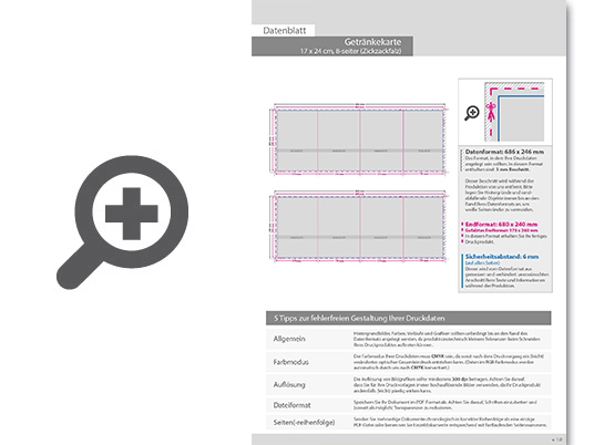 Product Bild getr__nkekarte__gefalzt_auf_17_0_cm_x_24_0_cm__8-seiter_(zickzackfalz)