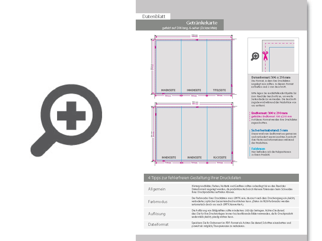 Product Bild getr__nkekarte__gefalzt_auf_din_lang__6-seiter_(zickzackfalz)
