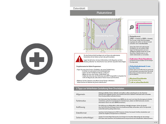 Product Bild hochwertiger_plakatst__rer_4_0-farbig_bedruckt_in_schmetterling-form